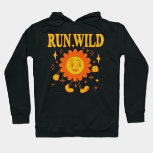 Run Wild Retro Flower Adorable Cartoon Hoodie